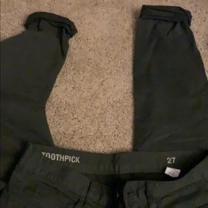 Jcrew olive green toothpick pants